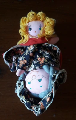 Bambola Cappuccetto Rosso Nonna Lupo Tre In Uno Sottosopra Vintage  - Immagine 1 di 4