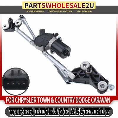 Conjunto de acoplamiento de limpiaparabrisas con motor para Chrysler Voyager Dodge Caravan Foto 1 de 4