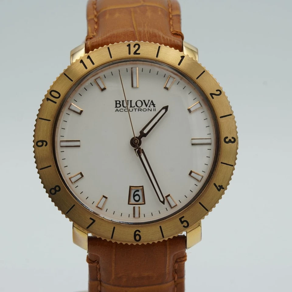 Bulova Accutron II Men Watch 42mm Steel 97B128 Nice Condition Gold Plated - Image 1 of 4