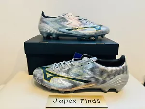Mizuno AlphaⅡ2 JAPAN P1GA256004 Soccer Cleat Galaxy Silver Navy Men's Size - Picture 1 of 11