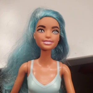 Barbie Cutie Reveal Husky Blue Hair Doll Nude HJL63 Mattel - Picture 1 of 9