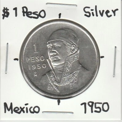 México: Moneda de plata de $1 peso año "1950". Foto 1 de 2