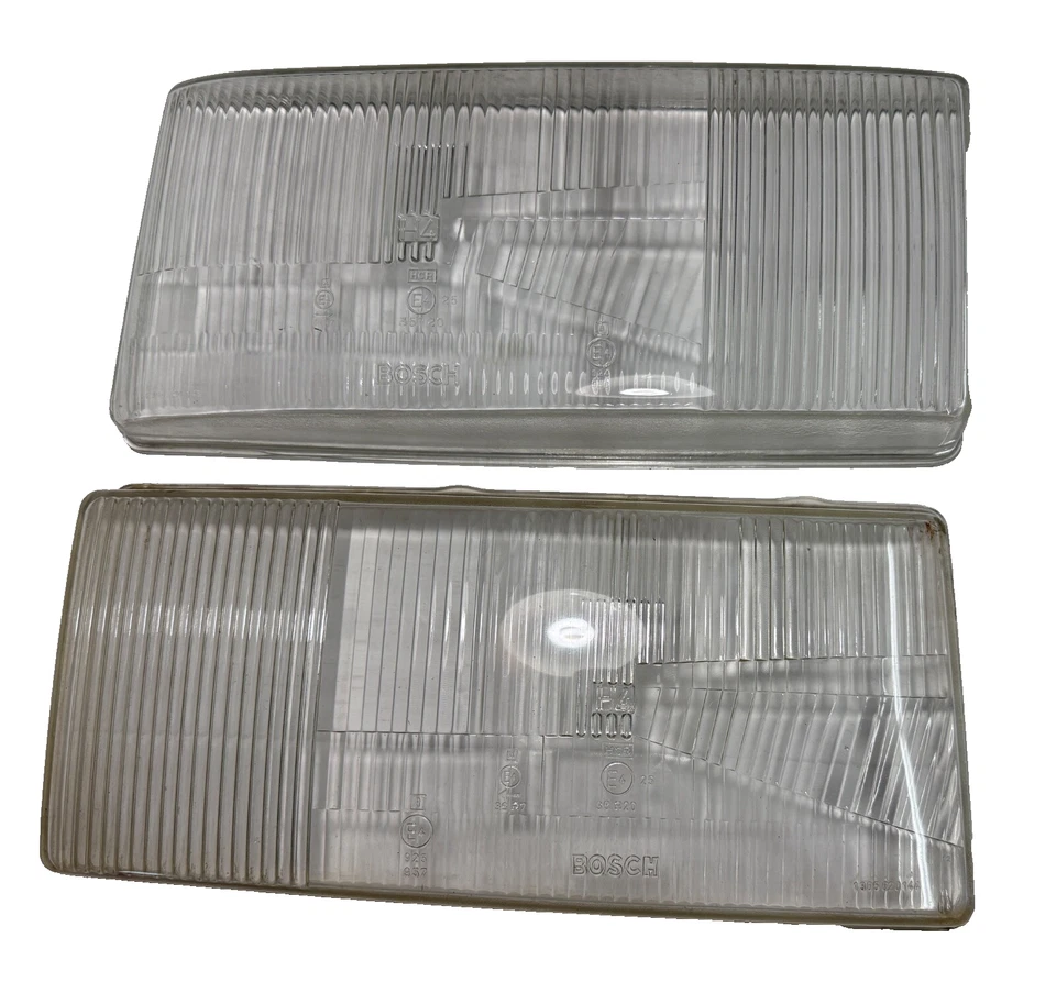 Par de lentes de faros Bosch 72-80 Mercedes W116 280S Lh Rh SOLO VIDRIO - OEM Foto 1 de 4
