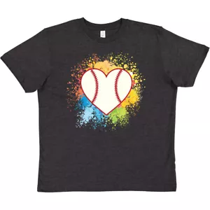 Inktastic Baseball Sports Heart Youth T-Shirt Ball Team Apparel Tee Kids Child - Picture 1 of 2
