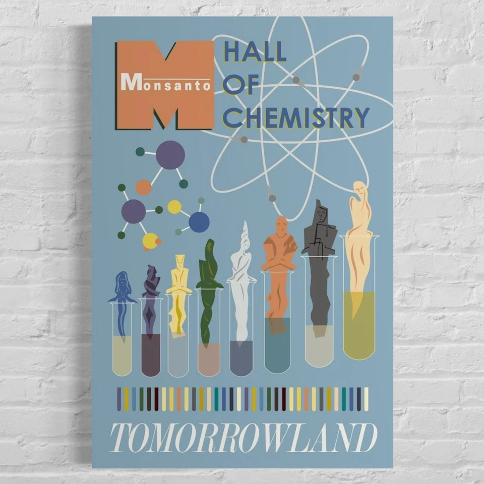 Póster arte retro Disneyland - Salón de la Química 12x18 Foto 1 de 1