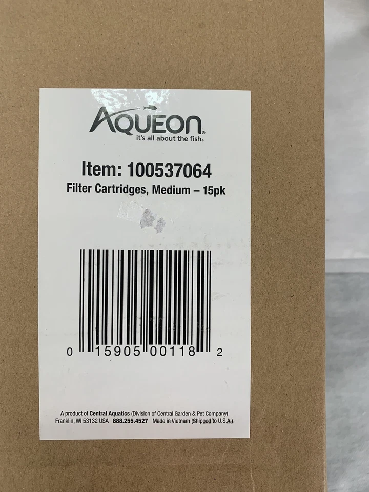 Cartuchos de filtro Aqueon 100537064 mediano paquete de 15 caja sellada Foto 1 de 1