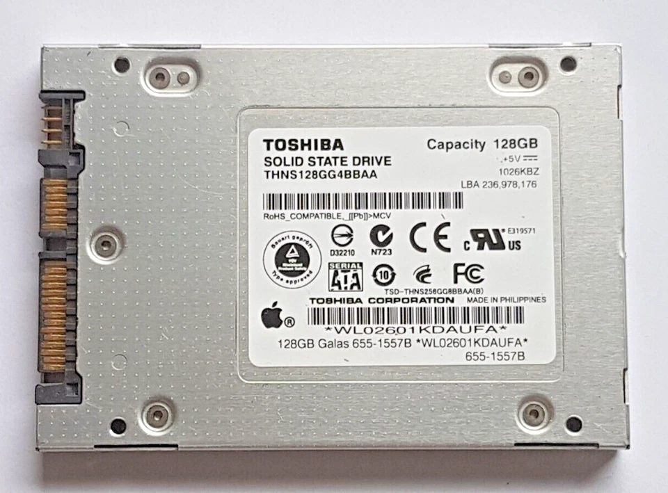 128 GB SATA II Toshiba HG2 Series THNS128GG4BBAA SSD MLC 2.5 " Internal Hard - Image 1 of 1