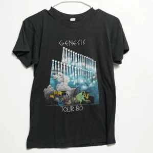 1980 GENESIS Vintage Rock Concert Band Tee shirt Small 80's Tour Phil Collins - Picture 1 of 10