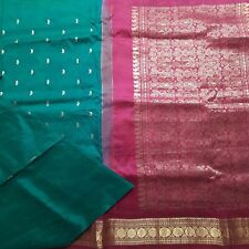 Namaste Vintage 100% Pure Silk Sarees Zari Woven Brocade Heavy Craft Fabric Sari