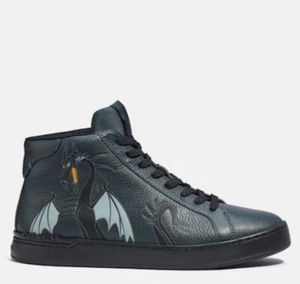 Coach x Disney Villains Clip High Top Sneaker With Maleficent Dragon Motif CC730 - Picture 1 of 10
