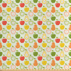 Fruta Tela por Metro Sat&#237;n Las manzanas y peras coloridas