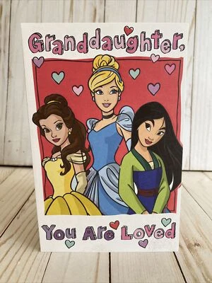 Disney Princess To Granddaughter Valentine's Day You Are Loved Ариэль Белль Мулан - Изображение 1 из 4