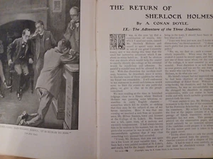 Return of Sherlock Holmes Three Students Conan Doyle True First 1st Edition 1904 - Picture 1 of 7