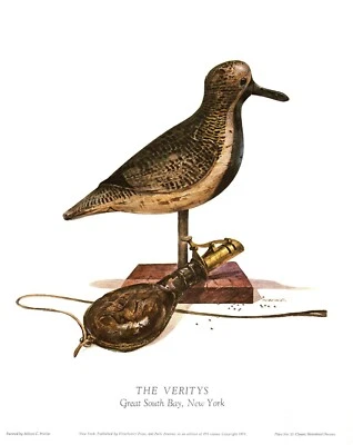 Antique Shorebird Decoy Art Print LTD Ed. Verity Great South Bay NY Decoy 5951k - Image 1 of 3