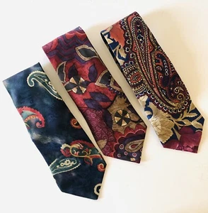Lot Of 3 Vintage JAMES B FAIRCHILD Men’s Neck Ties 100% Italian Silk - Picture 1 of 7