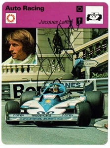 JACQUES LAFFITE signed Sportscaster Rencontre 1978 card Formula 1 autograph - Picture 1 of 2