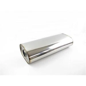 Universal Schalldämpfer oval Edelstahl 55mm 204x117x420 FOX UNI-52542055o - Bild 1 von 3