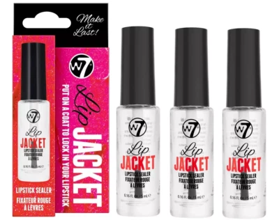 3 x W7 Cosmetics Lip Jacket Zip and Seal Lipstick Sealer 5 ml - * BARGAIN * - Image 1 of 4