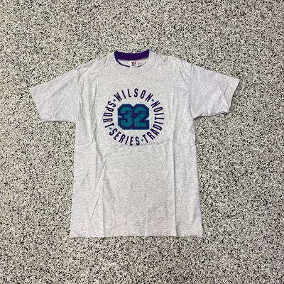 Camiseta De Colección Wilson Athletics Mediana Pesada Algodón Negra HECHA EN EE. UU. Foto 1 de 3