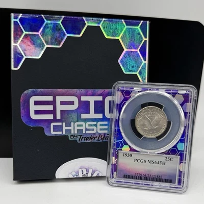 1930 Standing Liberty Quarter PCGS MS64FH Traderbea Purple Core Rare EPIC  CHASE - Image 1 of 4
