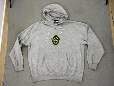 Oakland Athletics Hoodie Mens 2XL Gray Green MLB Baseball Pullover Elephant Nike - Image 1 of 4