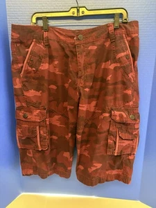 Pantalones Cortos Carga FRIED DENIM Camuflados Para Hombre 34 Rojo Bolsillos Utilitarios Ropa de Calle Festival - Imagen 1 de 5
