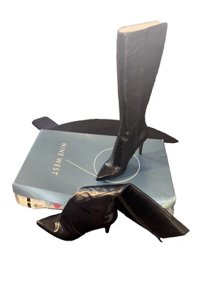 Bota hasta la rodilla de cuero para mujer Nine West talla 10 Foto 1 de 4