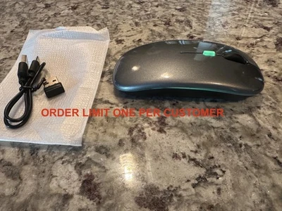 Dual-M Bluetooth Inalámbrico + USB Dongle Ratón Óptico Recargable RGB PC Laptop Foto 1 de 4