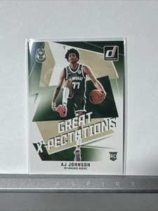 AJ Johnson RC 2024-25 Donruss Great X-Pectations Inserto #6 RC Milwaukee Bucks - Imagen 1 de 10