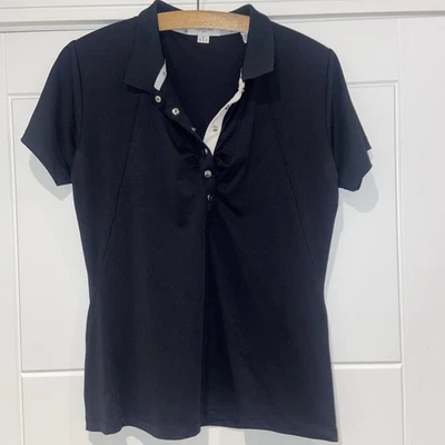 CALVIN KLEIN Golf Black Short Sleeved Polo Shirt Size 10 Chest 36” Hardly Worn - Image 1 of 4
