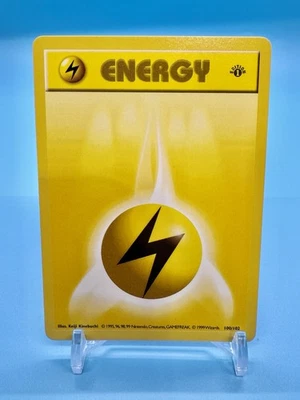 1999 Pokemon Set 1st Edition LIGHTNING ENERGY Shadowless English 100/102 NP (D) - Image 1 of 2