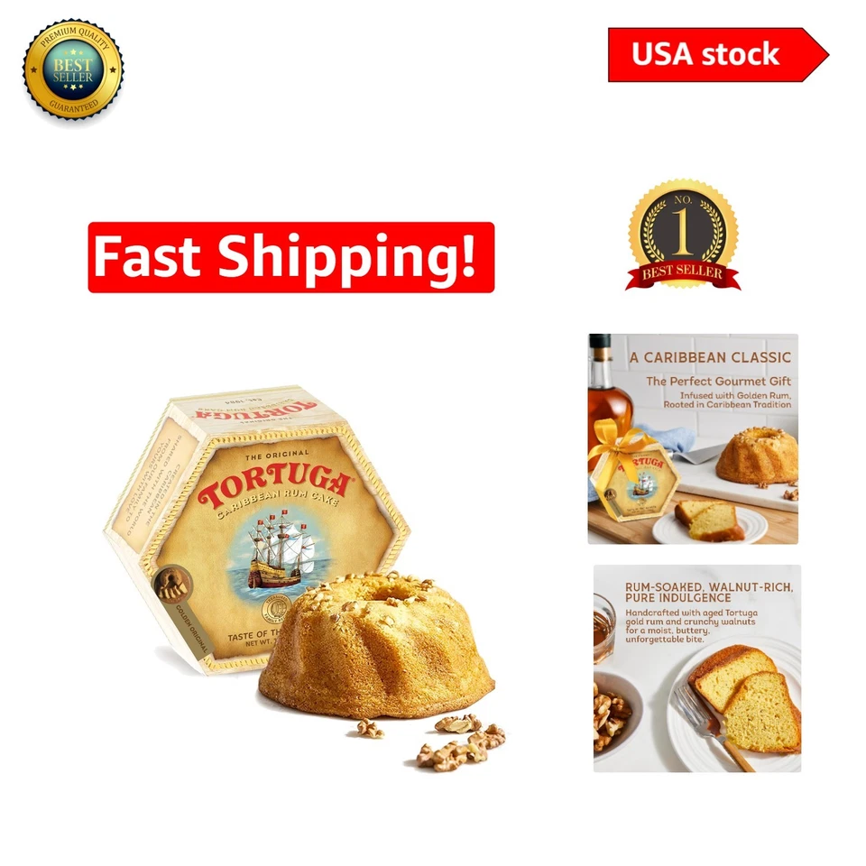 Tortuga Caribbean Rum Cake Golden Original 32 Ounce