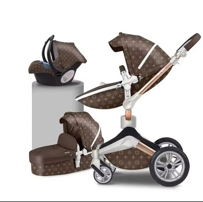 Poussette Hot Mom 3 en 1 poussette bébé landau système de voyage 360⁰rotation prix de vente conseillé 650 £ - Photo 1/4