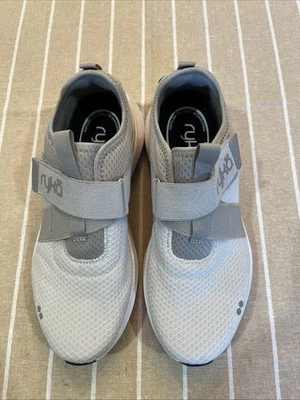 Ryka Women's Slip On Hook loop Strap Size 7.5 Light/Med Gray, Pink White NWOT - Image 1 of 4