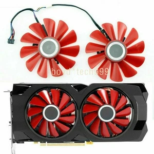 Fan 2pcs/Set HQ 85mm For XFX RX570 RX580 RX470 GPU Graphics card fan mute 4pin - Picture 1 of 5