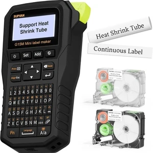 SUPVAN G15M Mini Portable Label Maker Machine with Heat Shrink Tube, Rechargeabl - Picture 1 of 10