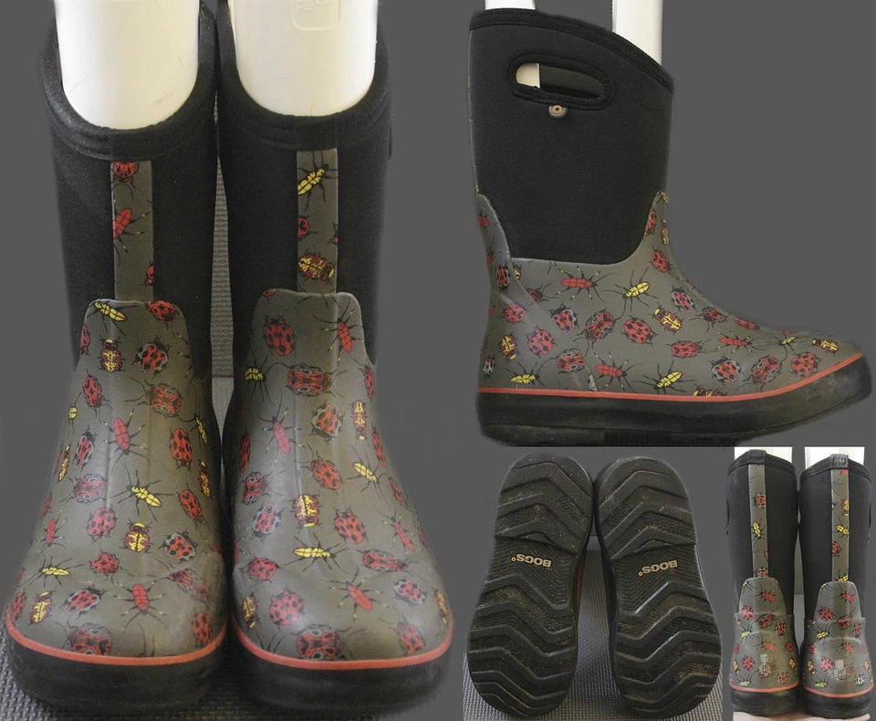 Bogs классический высокой ручки II жуков ботинки девочки размер США 4 EUR 37 - Изображение 1 из 1