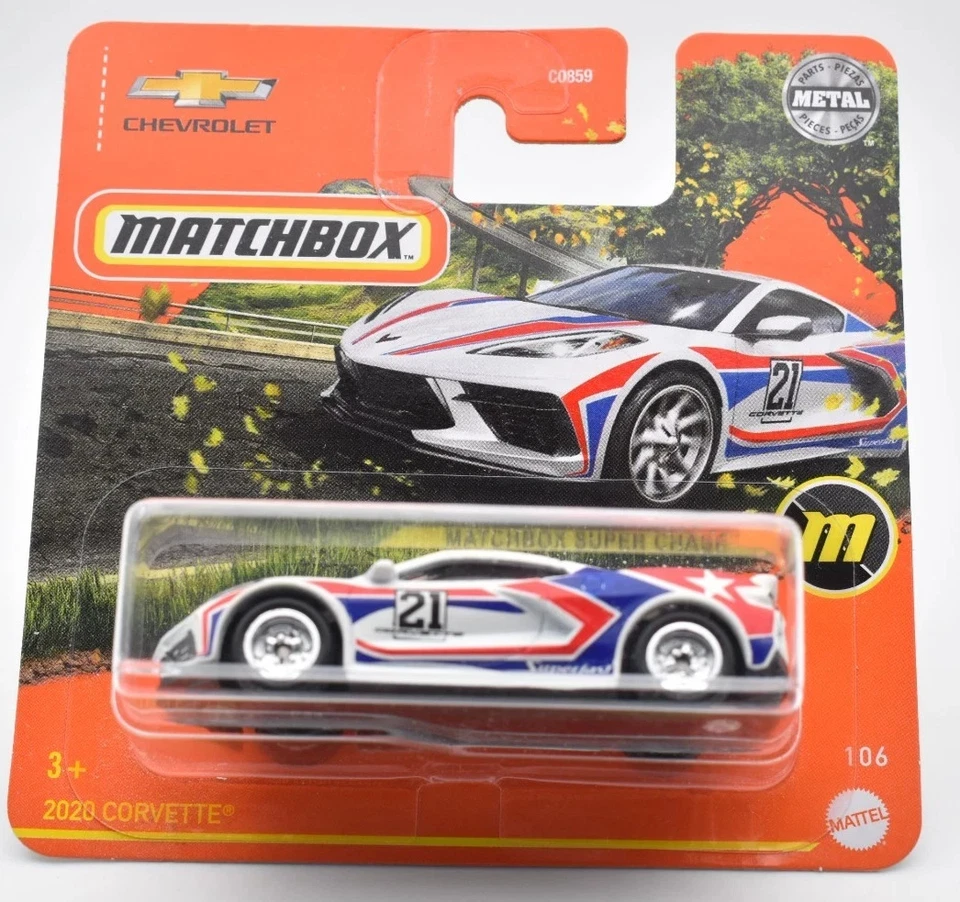 Matchbox Superfast 2020 Chevrolet Corvette Super Chase MBX 106/2021. Kurze Karte - Bild 1 von 2