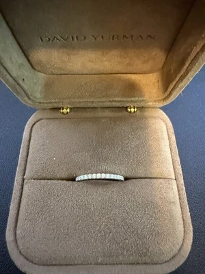 Обручальное кольцо David Yurman Eden платиновое 1,85 мм бриллиант вечность 5,5 - Изображение 1 из 4