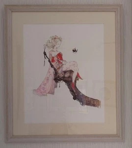 Yoshitaka Amano "Noble Maiden" Mixed Media FF Tina Signed Framed ED80 w/COA - Picture 1 of 9