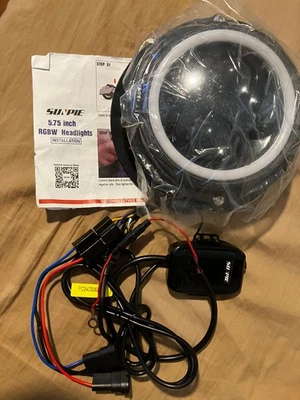 Honda Ruckus Sunpie 5.75" Multi-Color LED Halo Single Head light Conversion Kit Foto 1 de 4