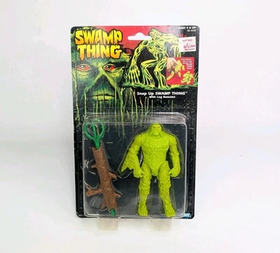 Vintage Kenner Swamp Thing SNAP UP SWAMP THING with Log Bazooka 1990 DC NEW! - Image 1 of 4