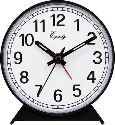 Equity 14075 Black Analog Wind-Up Alarm Clock - Image 1 of 4