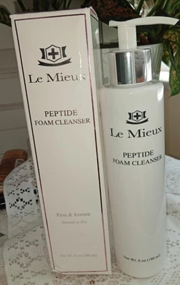 Limpiador en espuma péptido Le Mieux firme y restaure la piel normal a seca 6 fl oz NUEVO Foto 1 de 2