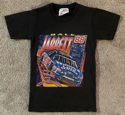 Винтажная черная футболка NASCAR Dale Jarrett 88 размер детский молодежный 6/8 - Изображение 1 из 4