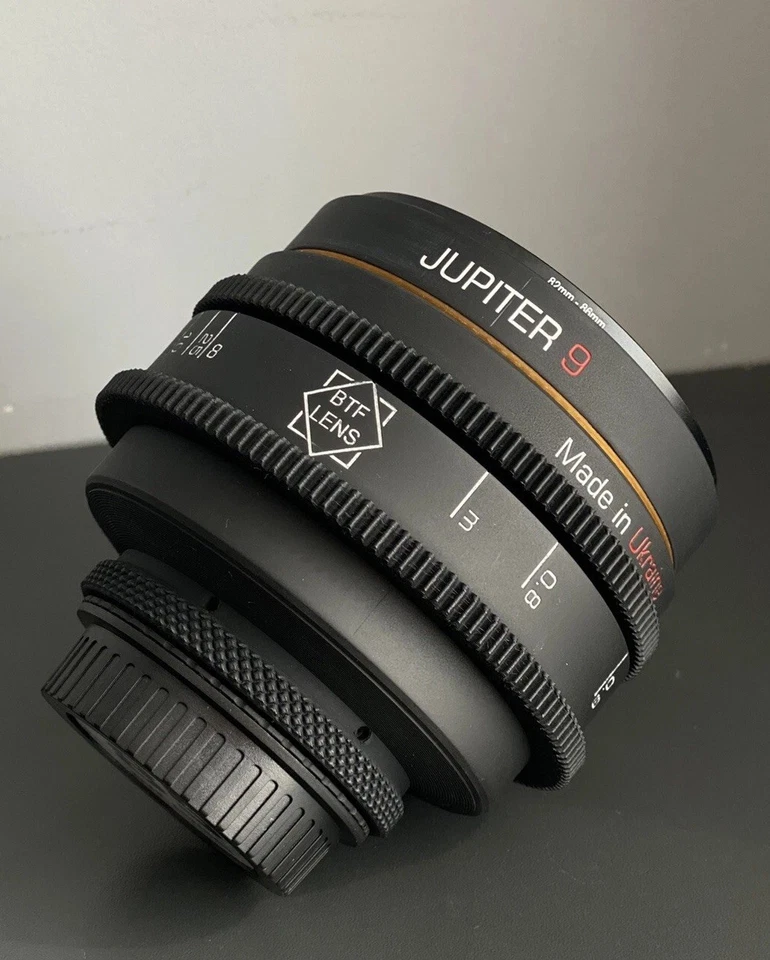 Jupiter 9 85 T2.1 Canon EF REHOUSE Cinemod  BTF Jupiter Cine Lens REHOUSED CINE - Image 1 of 4