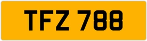 TFZ 788 T 3x3 DATELESS PRIVATE NUMBER PLATE TOM TONY TEL TOD TODD TAM TAJ TRACE - Picture 1 of 1