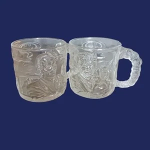 Mc.Donald's vtg 1995 two face batman forever set of 2 glass mug - Picture 1 of 8