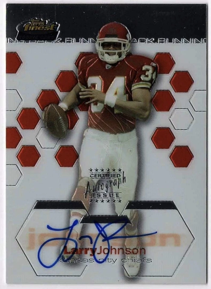 2003 Topps Finest Larry Johnson Rookie Autograph Card /999 - Image 1 of 1