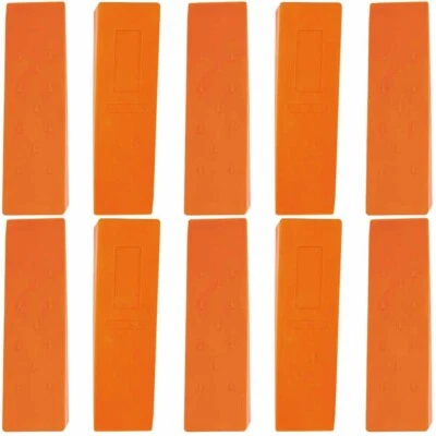 PARTS 4 OUTDOOR 10 Pack 10" Tree Felling Wedge Logging Bucking Falling ABS Plastic (Orange)